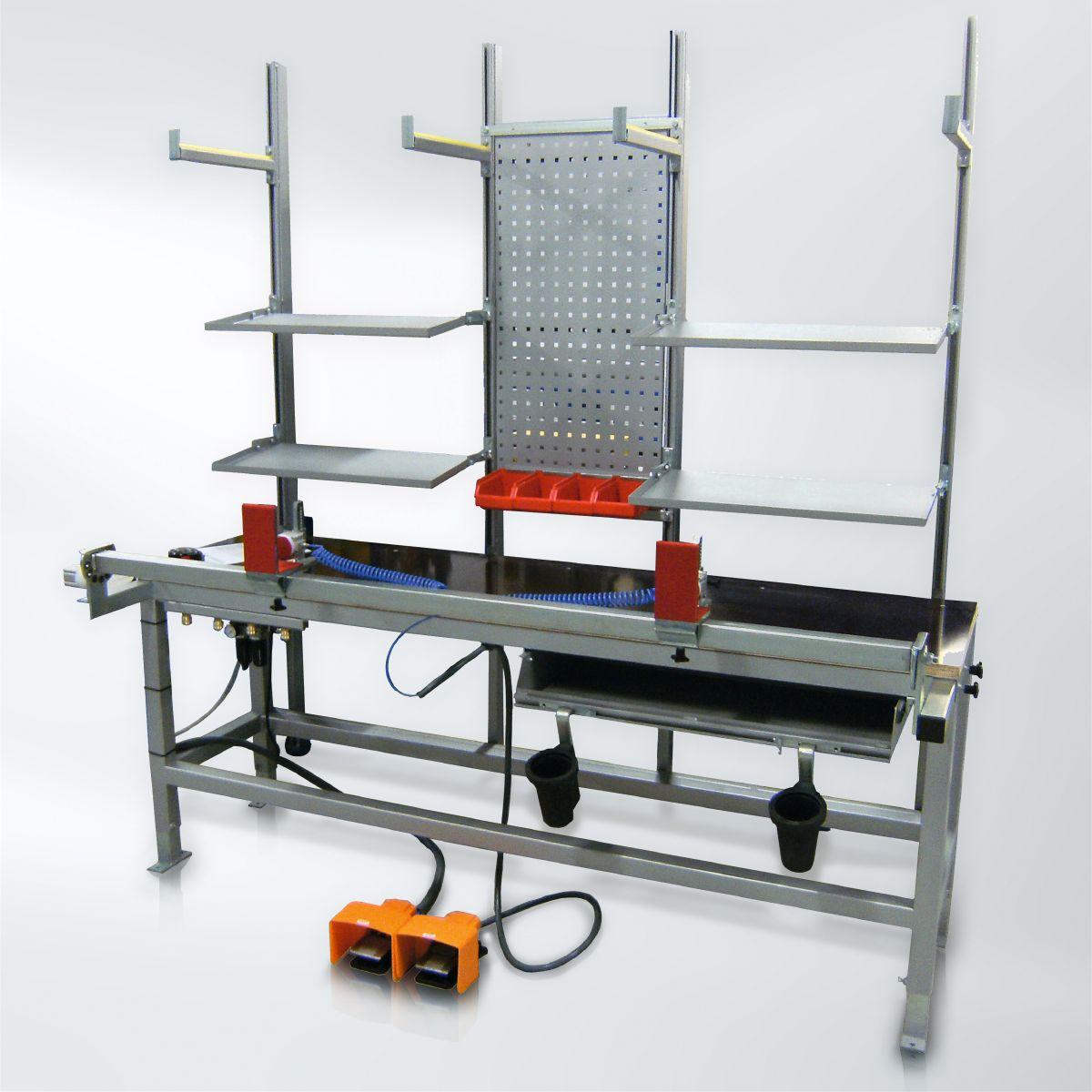 Door profile assembly bench