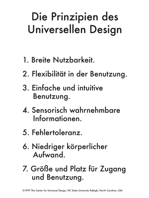 Prinzipien Universal Design