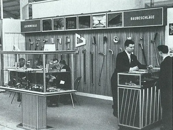 The first Schüco exhibition stand in 1957
