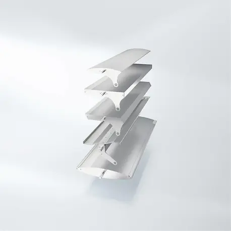 Schüco Auringonsuojajärjestelmä ALB, Ontelolamelli, liikkuva, lineaarinen