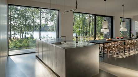 Villa villmarken Schüco skyvedører
