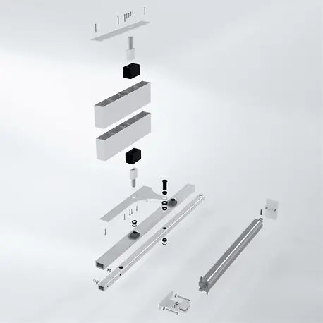 Schüco Auringonsuojajärjestelmä ALB, Suorakulmalamelli, liikkuva, lineaarinen