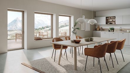 Schüco WoodDesign - aluminiumfönster med trädesign