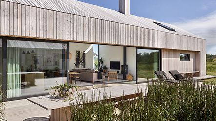 Klassiske skydedøre fra Schüco.