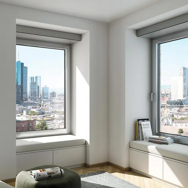 Sistema di ventilazione naturale Schüco integrato nei serramenti