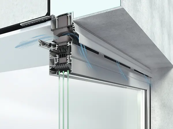 Sistema Schüco VentoFrame Asonic per ventilazione acusticamente isolata