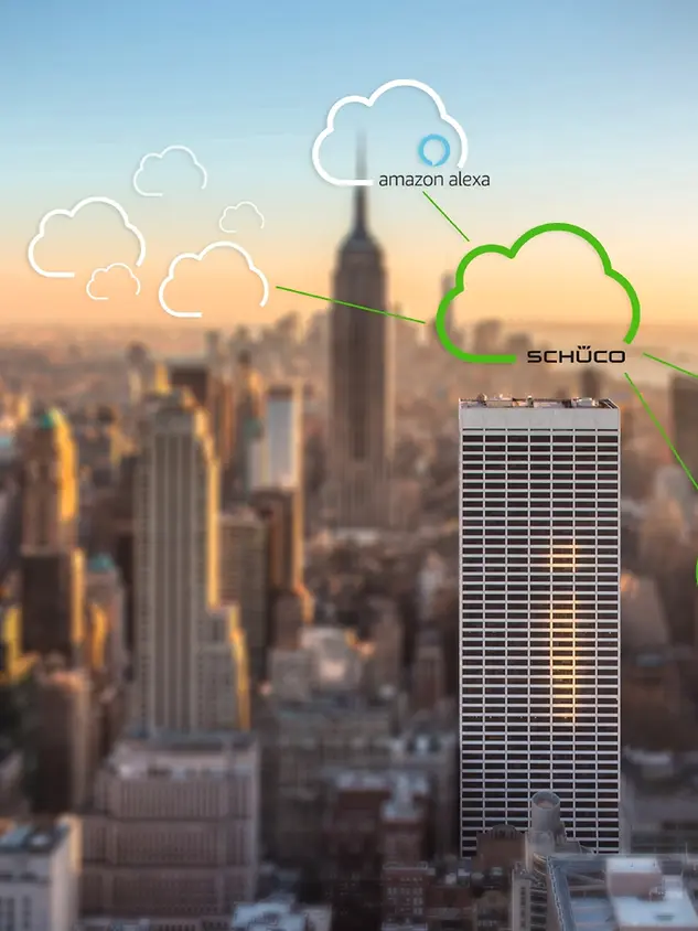 Edificio connesso con sistema Schüco Building Skin Control per gestione smart dell'involucro edilizio