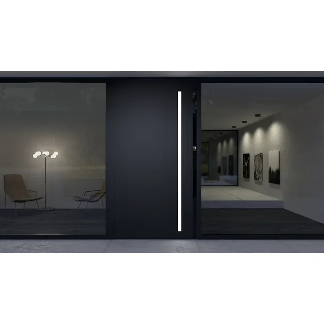 Porta d’ingresso Schüco automatizzata con sensori e controllo remoto