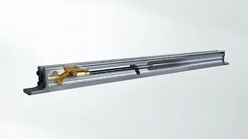 Binario tecnico Schüco per movimentazione automatizzata dei serramenti con meccanismo di chiusura ammortizzata