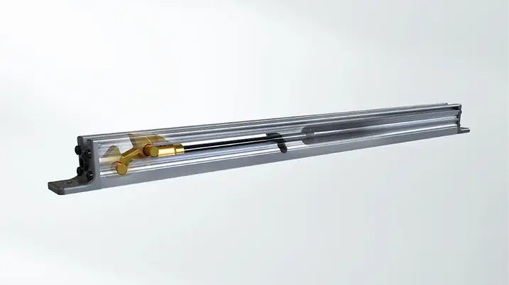 Binario tecnico Schüco per movimentazione automatizzata dei serramenti con meccanismo di chiusura ammortizzata