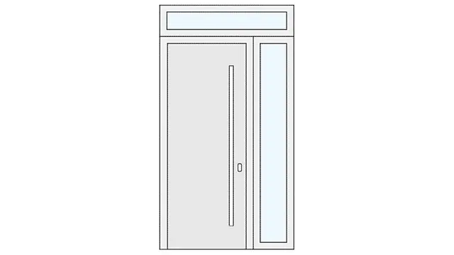 Ein-Seitenteil-und-Oberlicht